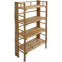 Etagère en bambou 4 niveaux L66 x P29cm x H135.5cm