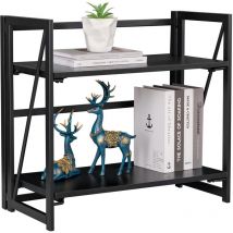 Tagère en métal Well Home noire 60x30x55cm