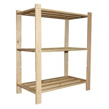 Scaffale in legno di pino grezzo – 94 cm H – 70 cm L – 30 cm P – Fleda Trading