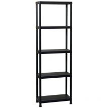 Euro Vanadium - tagère Rangement en plastique - 180 x 60 x 30 cm - 125 kg - 5 niveaux - Cuisine, garage