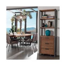 Pier Import - Etagère en teck naturel 3 tiroirs 3 niches canada