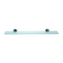 Nie Wieder Bohren - tagère en verre nwb Pro 020 P02200 chromé , verre satiné, avec technique de fixation