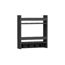 Tagère Enrica, Panneau Aggloméré Mélaminé, Anthracite, 53,6x14,5x60 cm