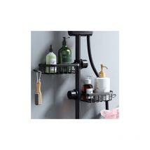 Etagère et rangement de douche-Lot de 2 Étagère Douche Sans Percage Inox, Stainless Steel Faucet Rack for Soap, Shampoo, Shower Caddy Shelf,Scrubbers