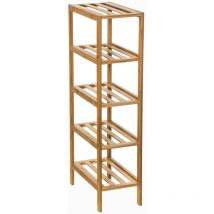 Tagère étroite colonne 4 niveaux mix n modul bambou - 5 Five