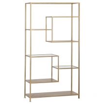 Etagère fer doré vieilli 100x35x200cm