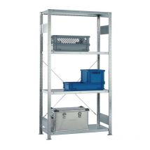 Tagère à emboîter H2000xl1000xP600 mm étagère de base galvanisée 2 cadre, 4 tablettes