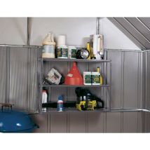 Etagère Habrita Foresta Arrow 3 plateaux 84,3x27x76,68cm capacité 38kg acier gris