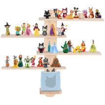 Tagère magnétique, pour Tonie Box et Tonies, Jusqu'à 50-60 Tonies, Murale Étagère pour boîte à Musique pour Enfant, Barres Verticales