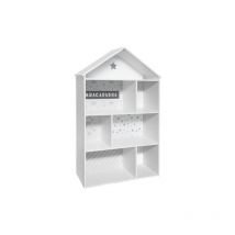 Atmosphera Créateur D'intérieur - Bibliothèque enfant maison gris H114cm