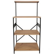 Toilinux - Etagère métal et bois pour cuisine
