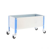 Simonrack - Jardinière Simon Rack simongarden urban mob. avec roues 1200x400mm bleu galva