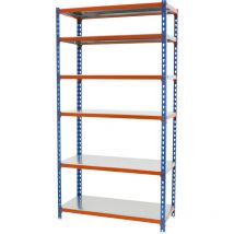 Simonrack - tagère métallique Simon Rack sans vis bleu/orange/galvanisé 6 étagères 2500x800x500 mm Fabriquée en Espagne