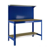 Simonrack - Simon Rack - Kit Etabli 1440x1200x600mm Charge 600Kg - simonwork BT3 1200 bleu/bois