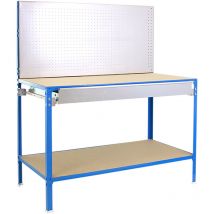 Simonrack - tagère métallique Simon Rack sans vis bleu/galvanisé/bois 2 étagères 1445x1210x610 mm Fabriqué en Espagne