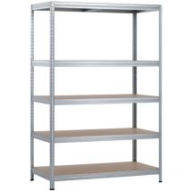 Thinia Home - Bibliothèque modulaire avec 5 étagères réglables 180x120x60cm 1250Kg