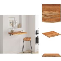 Tagère murale 40x40x3,8cm carré massif acacia bordure assortie - Étagère Murale - Étagères Murales - Étagère En Bois - Étagère Flottante