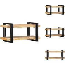 Étagère murale 70x33x35 cm bois de manguier massif brut - Étagère Murale - Étagères Murales - Étagère Flottante - Étagère Flottante Murale