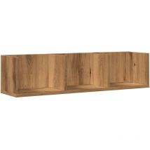 Tagère murale à cd chêne artisanal 75x18x18 cm bois ingénierie Vidaxl