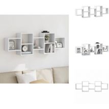 Tagère murale blanc 129x18x42 cm bois d'ingénierie - Étagère Murale - Étagères Murales - Étagère Flottante - Étagère Murale Flottante