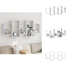 Tagère murale blanc 159x18x65 cm bois d'ingénierie - Étagère Murale - Étagères Murales - Étagère Flottante - Étagère Murale Flottante