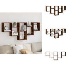 Étagère murale chêne fumé 159x18x66 cm bois d'ingénierie - Étagère Murale - Étagères Murales - Étagère Flottante - Étagère Murale Flottante