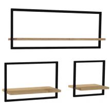 Hanah Home - Etagère murale en aggloméré Yeso (Lot de 3)