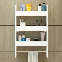 Toscohome - Etagère murale en bois 50 cm avec trois étagères en blanc - Alisa