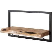 Massivmoebel24.de - tagère murale en bois d'Acacia 56x22x32 naturel laqué melbourne 117