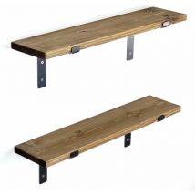Asir Group Llc - Etagère murale en sapin et métal Made