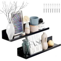 Etagere Murale Étagère Flottante 40cm, Lot de 2 Étagère Invisible Chambre d'enfant, Bibliotheque Murale Facile à Nettoyer, Étagère Flottante pour