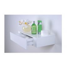 Etagère murale l. 48 cm duraline blanc mat./ 1 tiroir