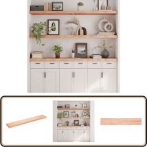 Tagère murale marron clair bois chêne massif traité - Étagère Murale - Étagère Rustique - Étagère En Bois - Étagère Chêne - Étagère Décorative