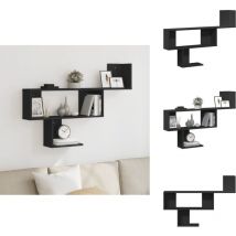 Tagère murale noir 100x15x70 cm bois d'ingénierie - Étagère Murale - Étagères Murales - Étagère Flottante - Étagère Murale Flottante