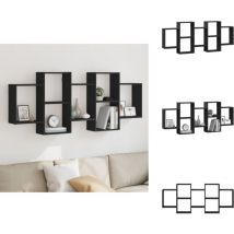 Tagère murale noir 159x18x65 cm bois d'ingénierie - Étagère Murale - Étagères Murales - Étagère Flottante - Étagère Murale Flottante