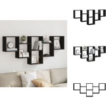 Tagère murale noir 159x18x66 cm bois d'ingénierie - Étagère Murale - Étagères Murales - Étagère Flottante - Étagère Murale Flottante