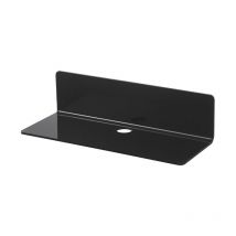 Etagere Murale Noir Lot de 2, Agrandissez Facilement l'espace Mural - 22,9cm Etagere sans percer en Acrylique pour Chambre, Salle de Bains, Cuisine,