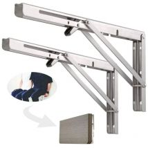Yoyaxi - tagère Murale Pliante de 500 mm, Support de Pliant en Acier inoxydable 304 pour établi, Équerre pliante Support, Equerre pour Etagere