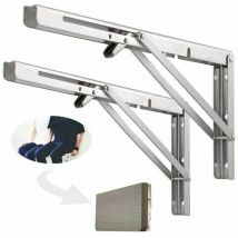 Tagère Murale Pliante de 500 mm, Support de Pliant en Acier inoxydable 304 pour établi, Équerre pliante Support, Equerre pour Etagere Murale(2