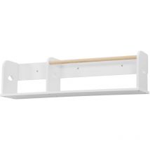 Tagère murale blanche rangement chambre enfant 80cm