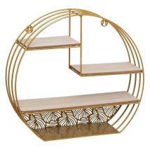 Atmosphera Créateur D'intérieur - tagère murale ronde en métal atmosphera - gold