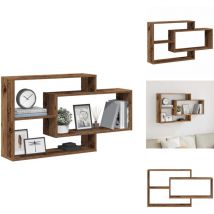 Étagère murale vieux bois 104x20x58,5 cm bois d'ingénierie - Étagère Murale - Étagères Murales - Étagère Flottante - Étagère Murale