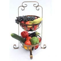 Dandibo - Etagere Obstkorb 10-320 Gemüsekorb 62 cm Küchenregal mit 2 Körbe Obstschale Korb
