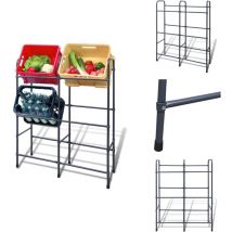 Tagère pour 6 caisses en acier - Etagere Rangements - Etagere Caisses - Rangement Garage - Stockage Maison - Meuble Rangement