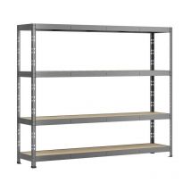 Altona - modulo storage Etagère Rack charge lourde - 4 plateaux - 220 x 40 cm