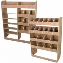 Monster Racking - tagère Rangement en Contreplaqué pour Camionnette Opel Vivaro swb / 12 Équerres de fixation gratis