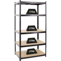 Proregal-preis-/leistungssieger - tagère robuste taurus HxLxP 180x90x60cm Charge totale 175kg Noir étagère de cave, étagère enfichable, étagère de