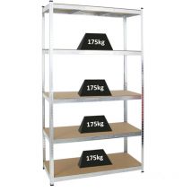 Proregal-preis-/leistungssieger - Etagère robuste giant ragnar HxLxP 200x120x50cm Charge totale de 875kg Galvanisé Étagère de garage, étagère de cave