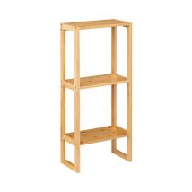 Étagère Salle de Bain Bambou "Modu'Lab" 84cm Beige