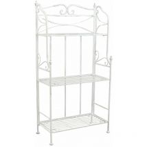 Homeness - tagère Scaffale 3 piani in acciaio Graziella - White
